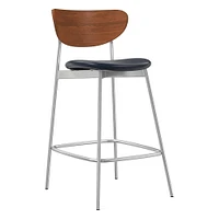 Modern Petal Counter Stool - Leather | West Elm