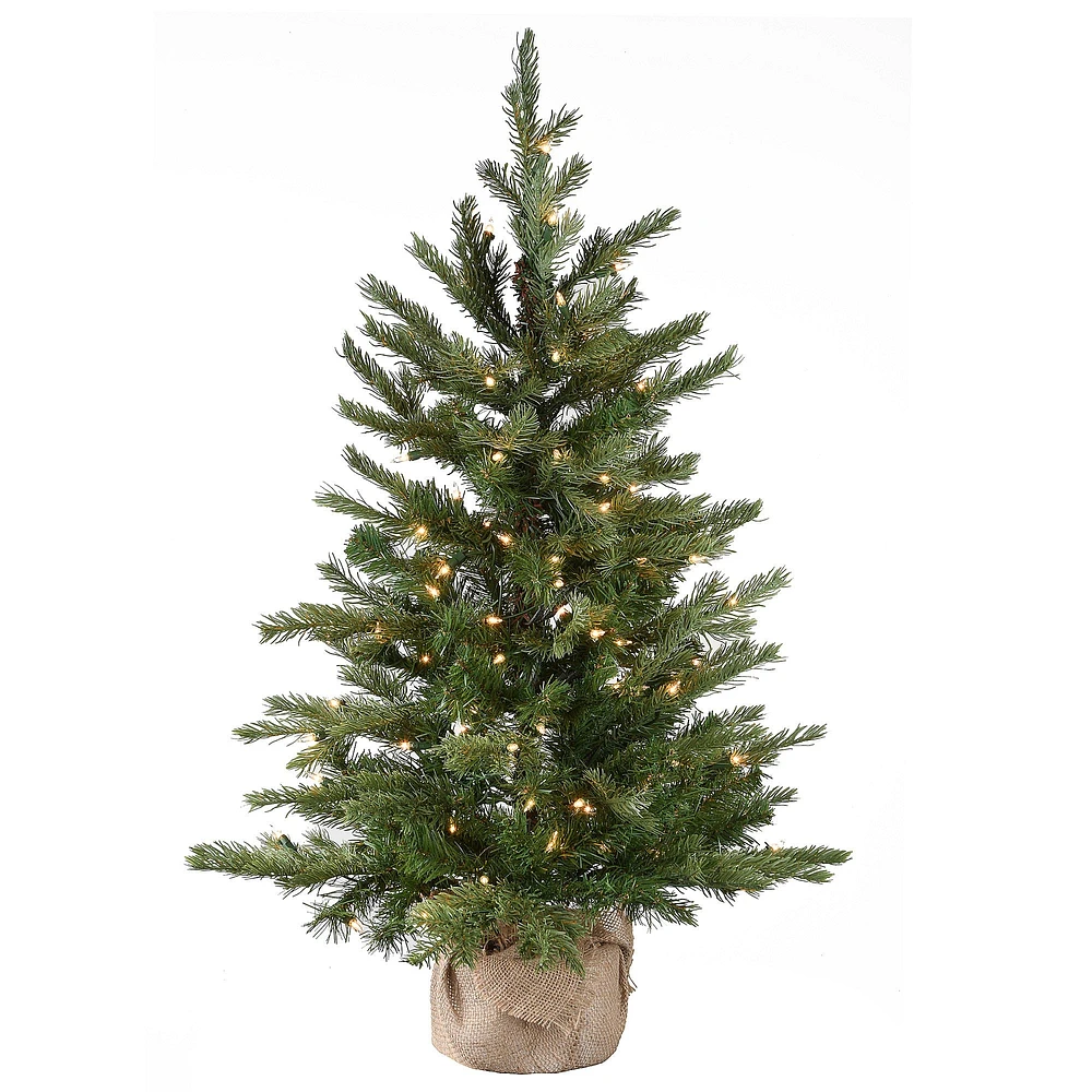 Pre-Lit Faux Nordic Spruce Tree - 3' | West Elm