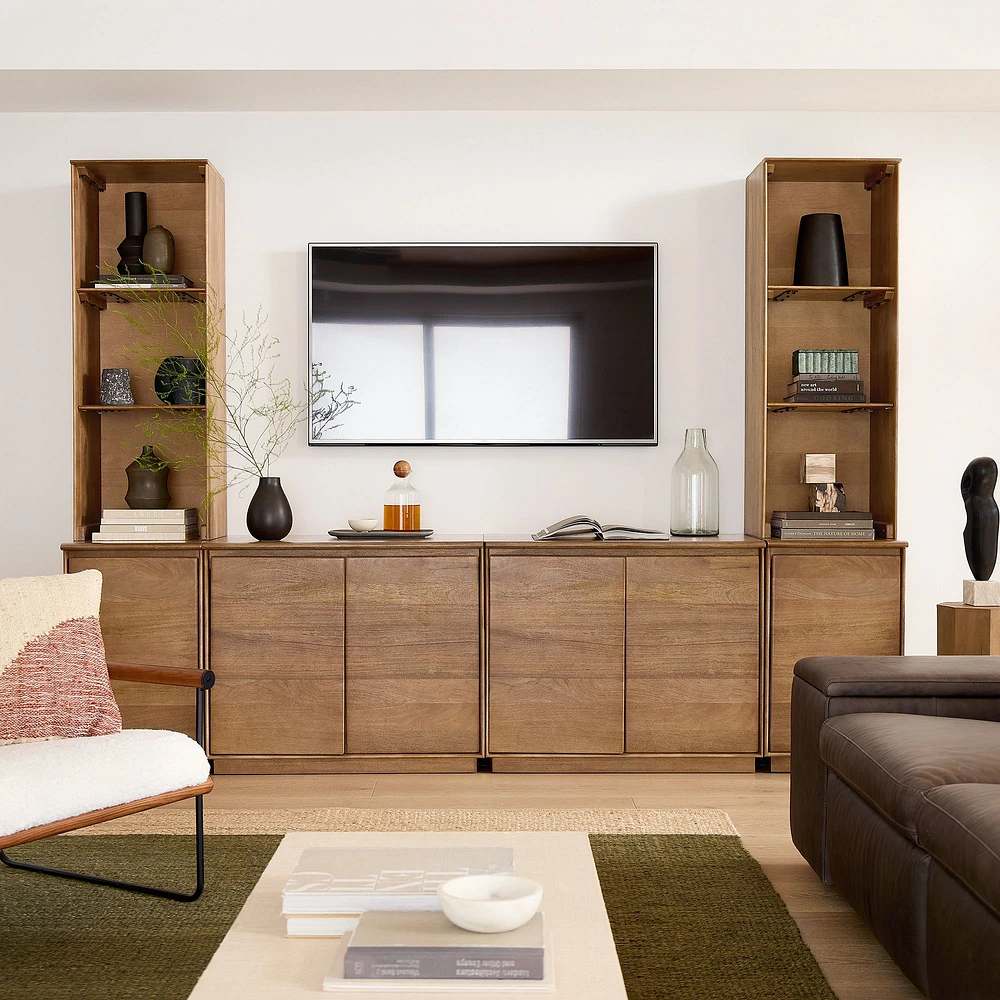 Anton Solid Wood Modular Media Set | West Elm