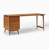 Mid-Century Modular Desk w/ File Cabinet (70