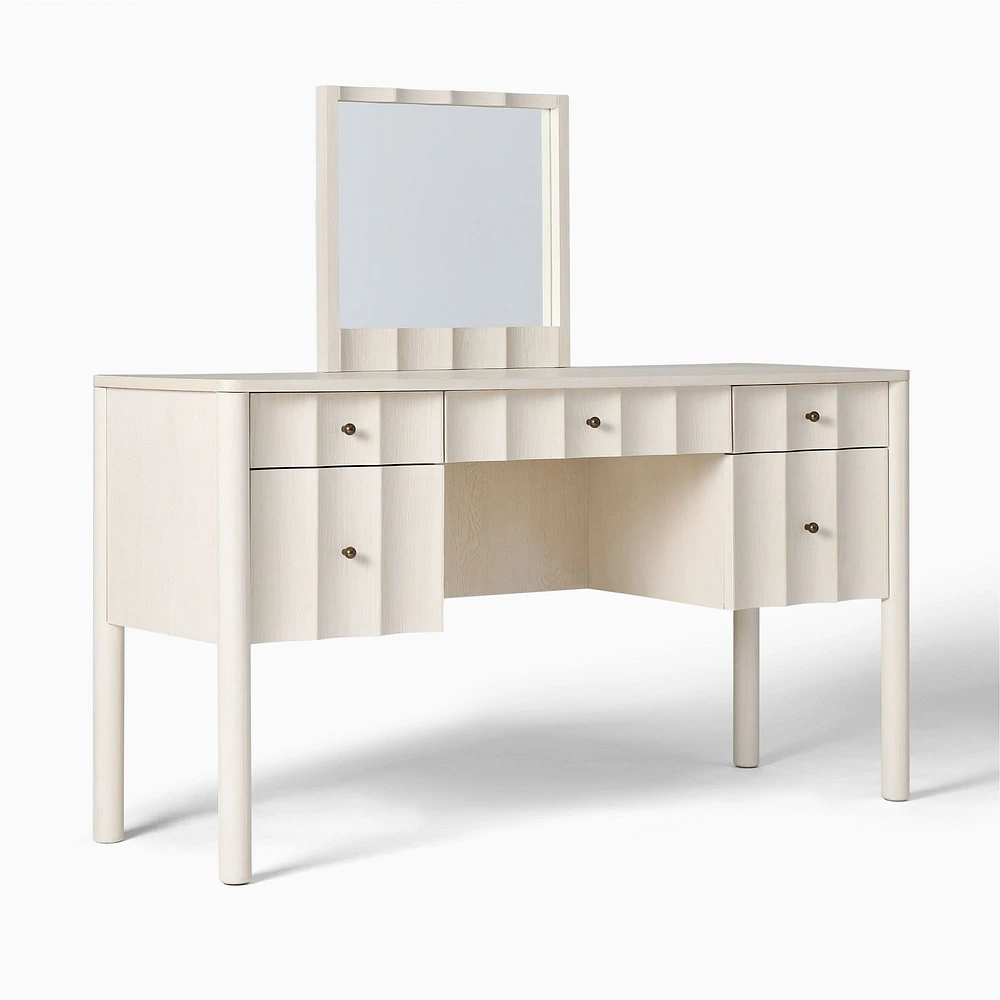 Scalloped Vanity Desk Set (56") | West Elm