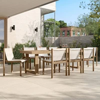 Portside Outdoor Expandable Dining Table (76.5"–106") & Cusco Chairs Set | West Elm