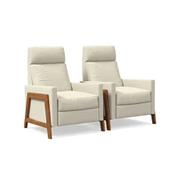 Spencer Wood-Framed Leather Recliner | West Elm