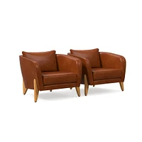 Delray Leather Chair | West Elm