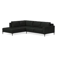 Harper Leather 2-Piece Bumper Chaise Sectional (106"–116") | West Elm