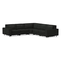 Axel Motion Leather 5 Piece Sectional | Sofa With Chaise West Elm