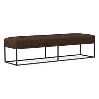 Box Frame Leather Bench | West Elm