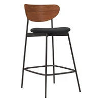 Modern Petal Counter Stool - Leather | West Elm