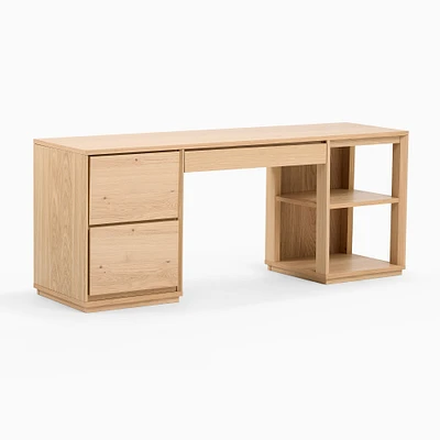 Norre 3-Piece Modular Desk w/ Drawers & Shelves (75") | West Elm