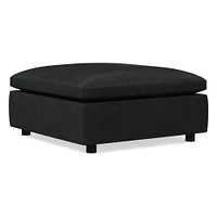 Marin Leather Ottoman | West Elm