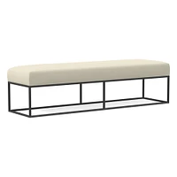 Box Frame Leather Bench | West Elm