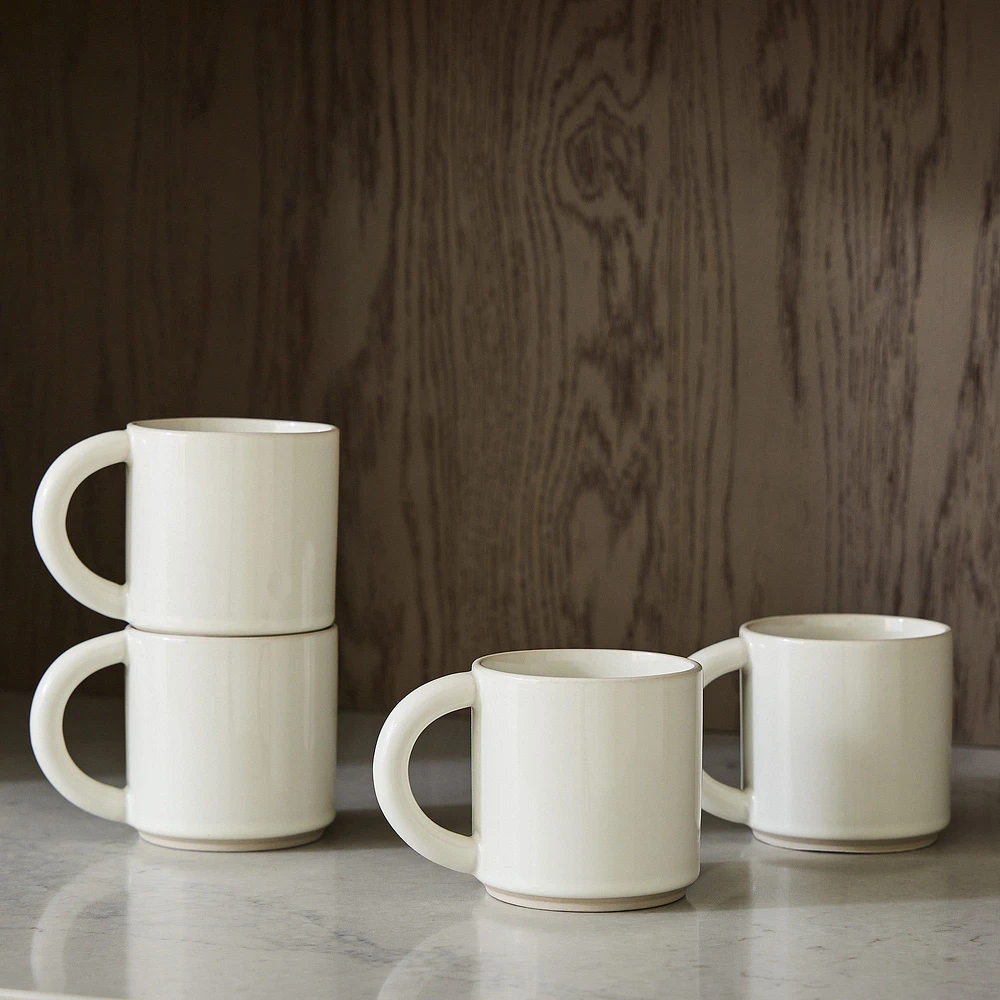 Straight-Sided Stoneware Mug Sets | West Elm