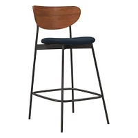 Modern Petal Counter Stool - Leather | West Elm