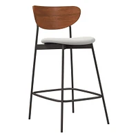 Modern Petal Counter Stool - Leather | West Elm