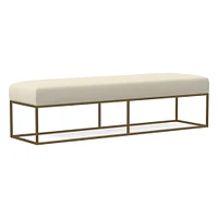 Box Frame Leather Bench | West Elm