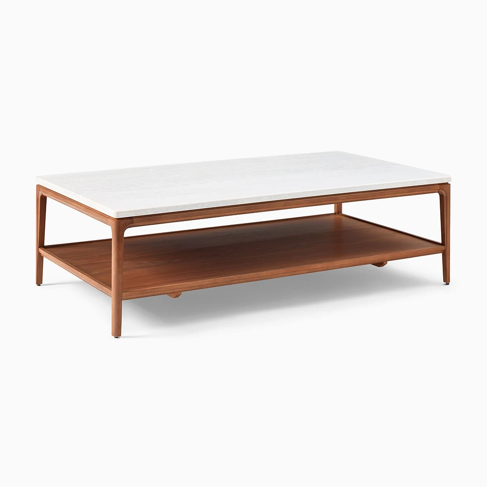 Parker Walnut & Marble Coffee Table | West Elm