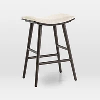 Oak Wood Saddle Bar & Counter Stools | West Elm