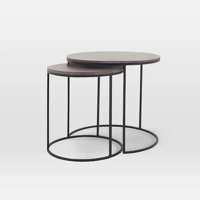 Lavastone Round Nesting Side Tables (19.75") | West Elm