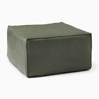 Leather Pouf | West Elm