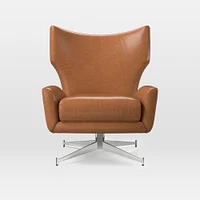 Hemming Leather Swivel Chair | West Elm