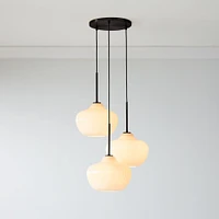 Sculptural -Light Ribbed Chandelier | West Elm