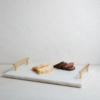 Marble & Brass Charcuterie Board | West Elm