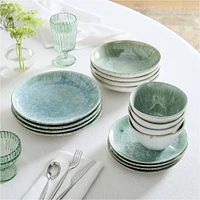 Reactive Glaze Stoneware Dinnerware (Set of 16) | West Elm