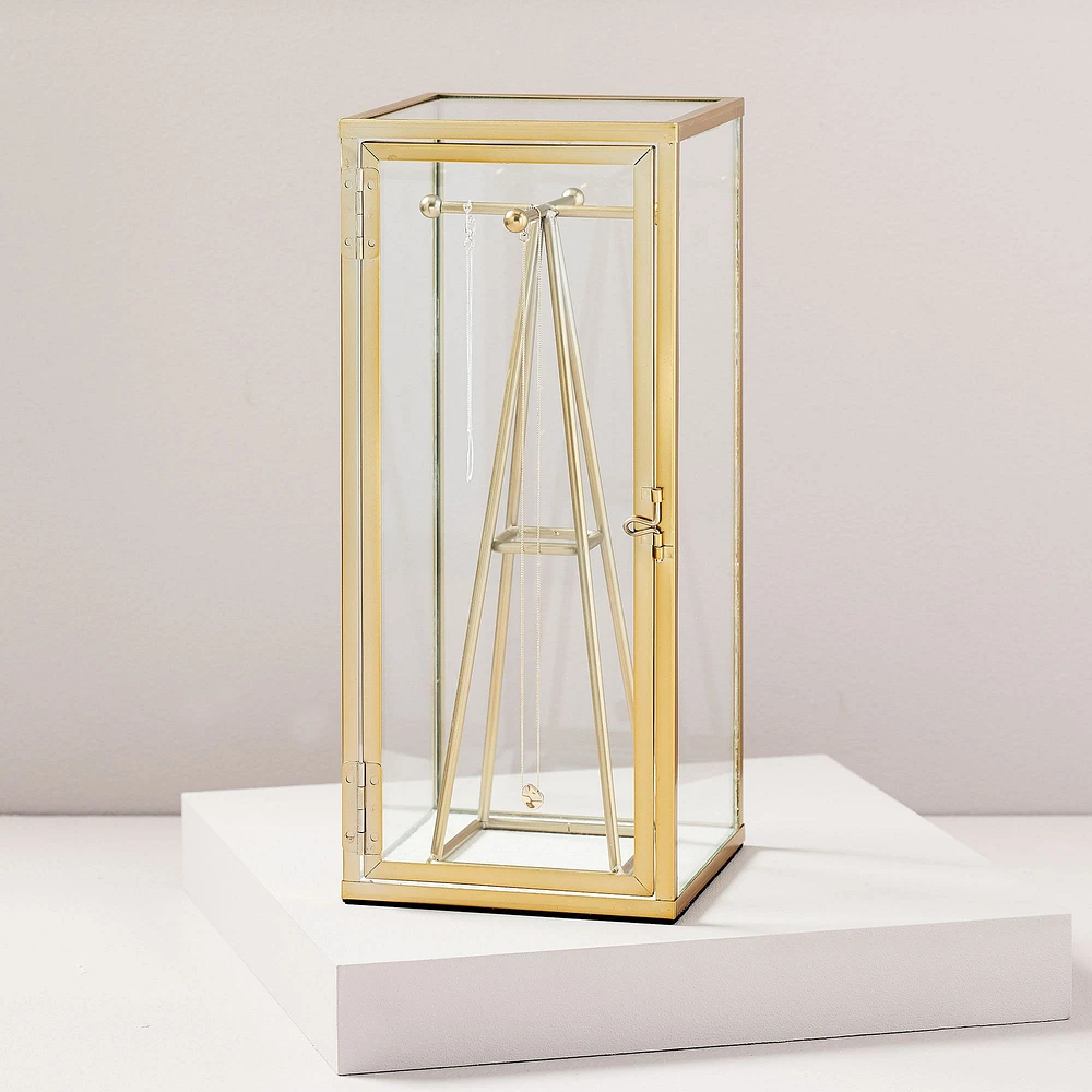 Terrace Brass & Glass Jewelry Stand | West Elm