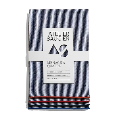 Atelier Saucier Americana Stripe Napkin Set | West Elm