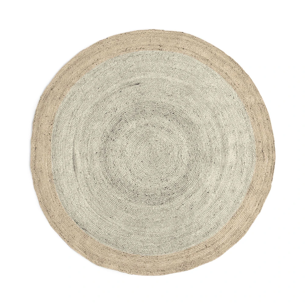 Bordered Round Jute  Rug | West Elm