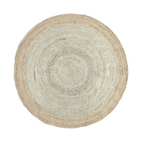 Bordered Round Jute  Rug | West Elm