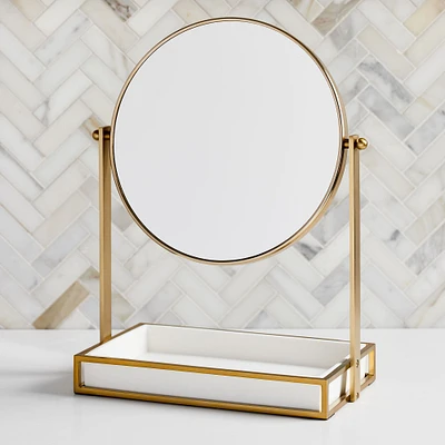 Modern Resin Stone Vanity Mirror | West Elm