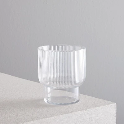 Fluted Acrylic Short Drinking Glass Sets | West Elm