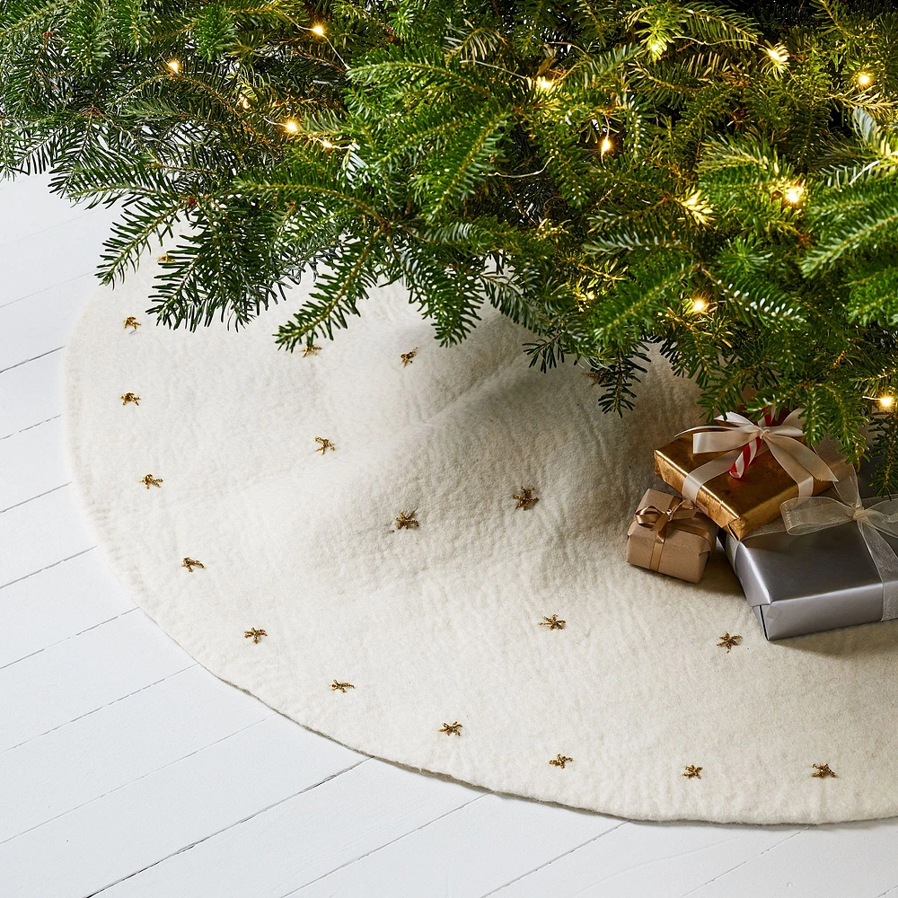 Felt Stars Tree Skirt | West Elm