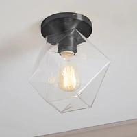 Sculptural Faceted Flush Mount | West Elm