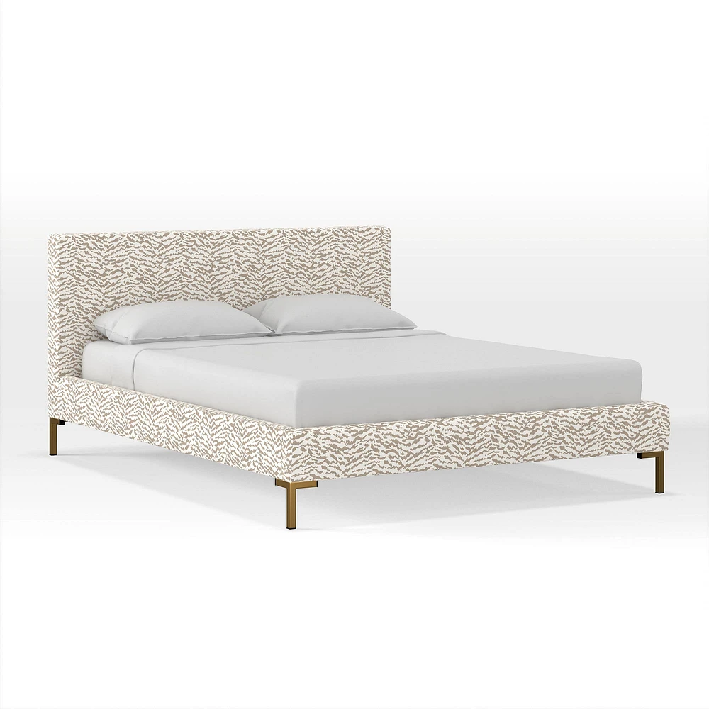 Upholstered Platform Bed - Metal Legs | West Elm