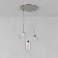 Sculptural 3-Light Multi Chandelier - Clear | West Elm