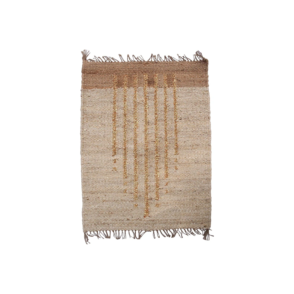 Leah Singh Lola Rug - Gold Lines | West Elm