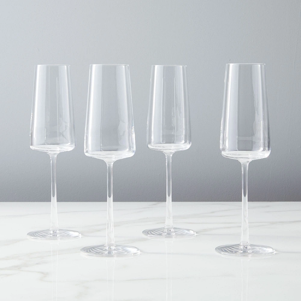 Horizon Lead-Free Crystal Champagne Flute Sets | West Elm