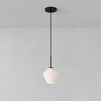 Sculptural Glass Geo Pendant Light - Large (Clear) | West Elm