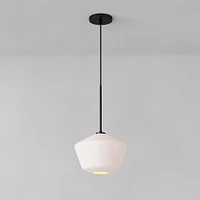 Sculptural Glass Geo Pendant Light - Large (Clear) | West Elm