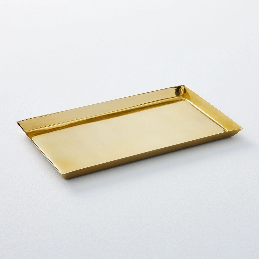 Foundations Polished Brass Metal Trays | West Elm