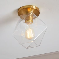 Sculptural Faceted Flush Mount | West Elm