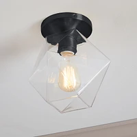 Sculptural Faceted Flush Mount | West Elm