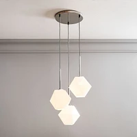 Sculptural 3-Light Faceted Chandelier | West Elm