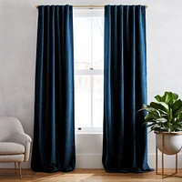 Worn Velvet Curtain - Regal Blue | West Elm