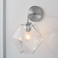 Sculptural Glass Faceted Wall Sconce - Small | West Elm