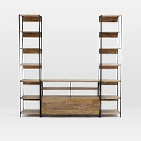 Industrial Modular Media Set With Bookshelves, Entertainment Center | West Elm