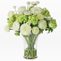 Faux Ranunculus w/ Vase | West Elm