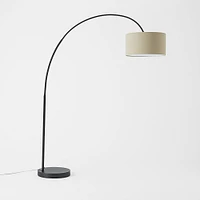 Overarching Linen Shade Floor Lamp | West Elm